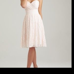 ALLURE BRIDAL Bridesmaids Dress 10 12 Pink Ruched